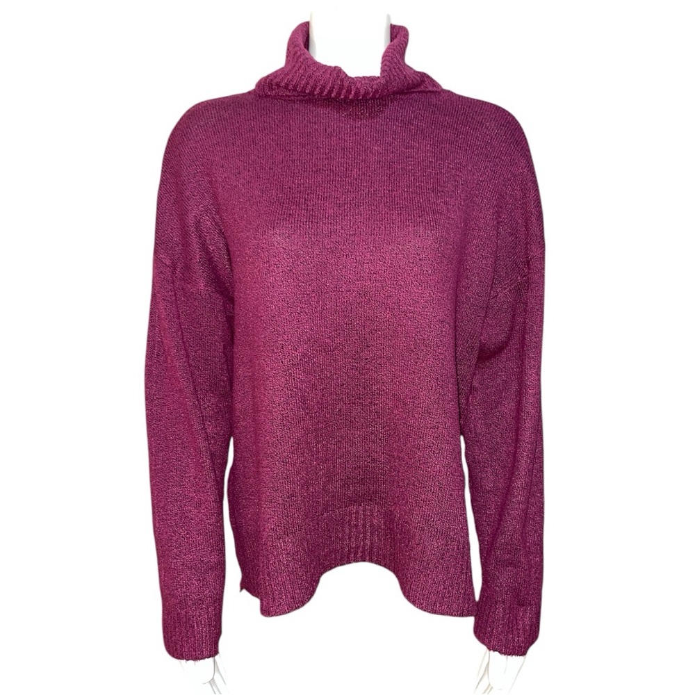 Women's Burgundy Sweater Turtleneck Size Large Fashion Nova